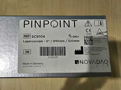 Novadaq Pinpoint Laparoscopes SC9104 - 10mm, 0° Serial Number Z1303326